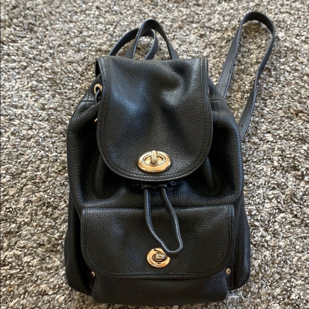 Black Coach mini Backpack